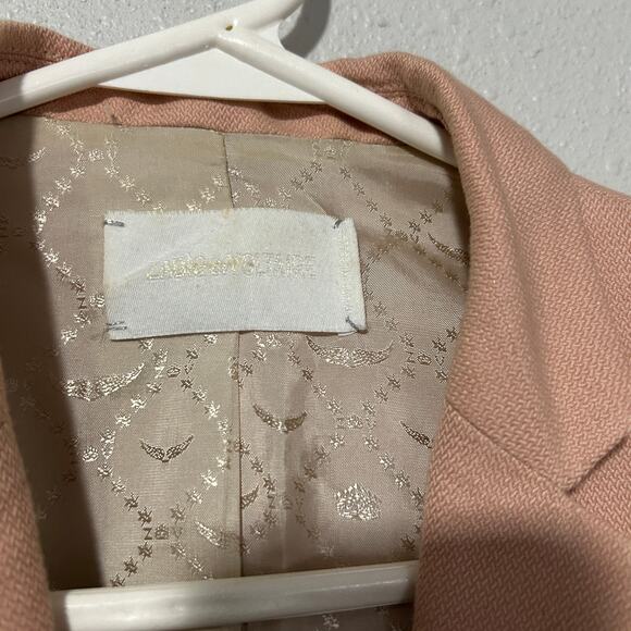 Zadig & Voltaire Vedy Spi Deluxe Blazer 36 Rose Pink Small Linen Cotton - Picture 5 of 14